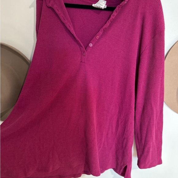 Oversized vintage collared waffle shirt 3X - Picture 3 of 5